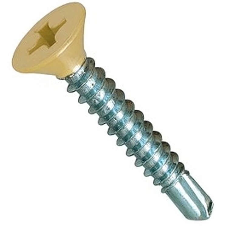 8T100TPF0Z/08TN 8-18 X 1 PH FLAT SDS PT.#08 TAN  ZN